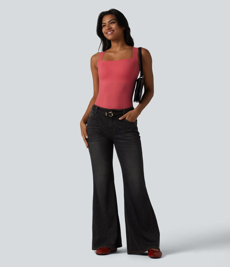 CurveLift™ Square Neck Built-in Bra Casual Tank Top B-E Cups