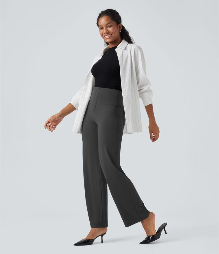 CurveLift™ High Waisted Tummy Control Straight Leg Work Pants