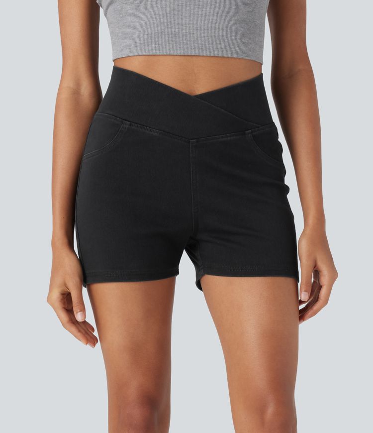CurveLift™ High Waisted Pocket Denim Casual Shorts 3"