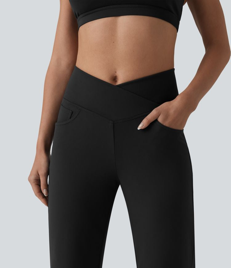 CurveLift™ High Waisted Tummy Control Yoga Straight Leg Pants with Pockets