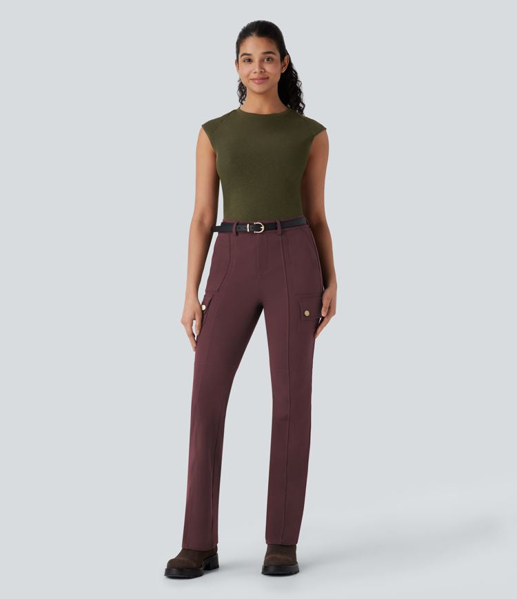 CurveLift™ Mid Rise Pockets Hiking Cargo Bootcut Pants