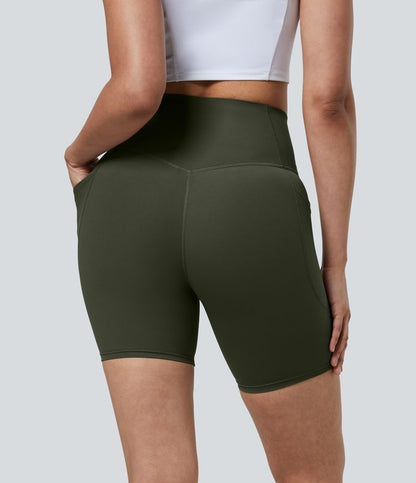 CurveLift™ High Waisted Tummy Control Pocket Shaping Training Biker Shorts 7''