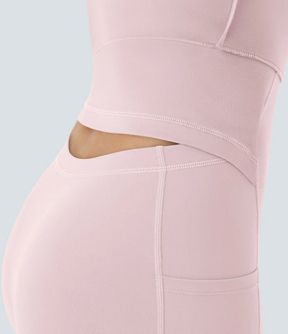 CurveLift™ Airy Backless Twisted Flare Low Support Dance Active Dress-Longer Length-Easy Peezy Edition A-C Cups