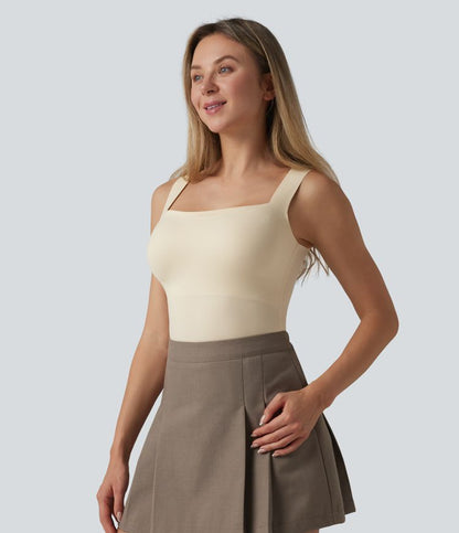 CurveLift™ Square Neck Built-in Bra Casual Tank Top B-E Cups