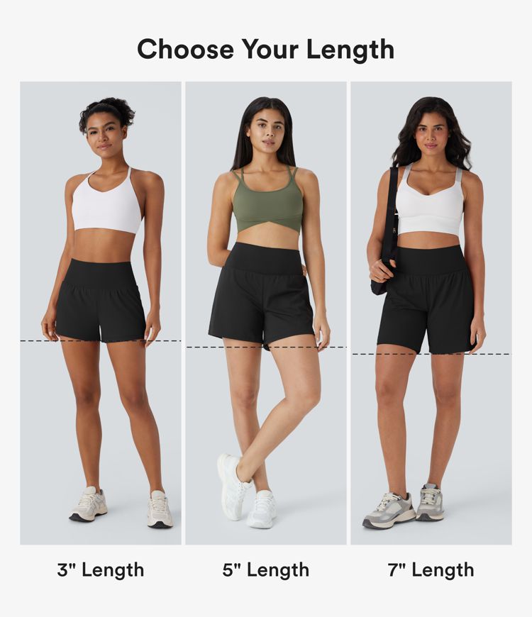 CurveLift™ Super High Waisted 2-in-1 Cool Touch Yoga Shorts 7" with Pockets