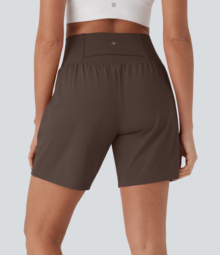 CurveLift™ Super High Waisted 2-in-1 Cool Touch Yoga Shorts 7" with Pockets