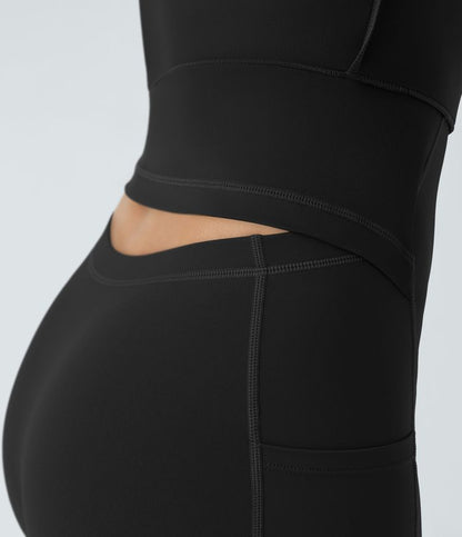 CurveLift™ Airy Backless Twisted Flare Low Support Dance Active Dress-Longer Length-Easy Peezy Edition A-C Cups