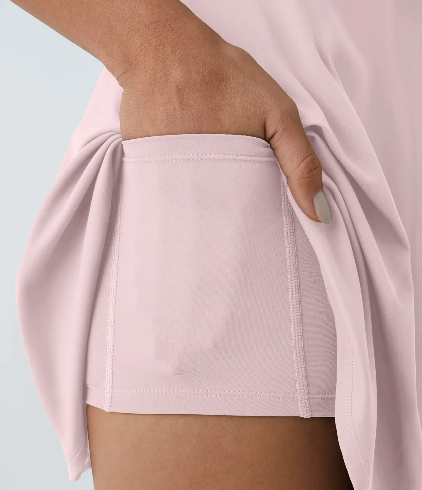 CurveLift™ Airy Backless Twisted Flare Low Support Dance Active Dress-Longer Length-Easy Peezy Edition A-C Cups
