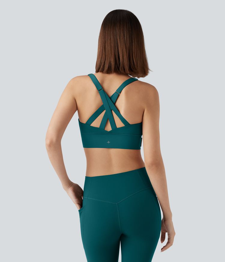 CurveLift™ Medium Support Push Up Zipper Adjustable Buckle Quick Dry Running
