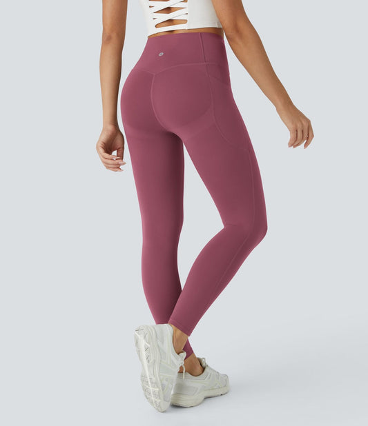 Rose Dark Pink CurveLift shapewear tights tummy control butt lifting