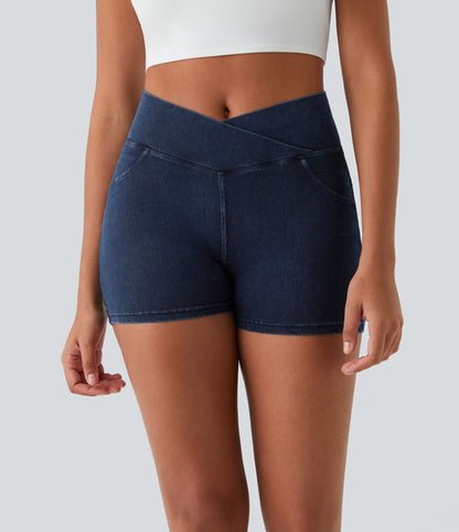 CurveLift™ High Waisted Pocket Denim Casual Shorts 3"