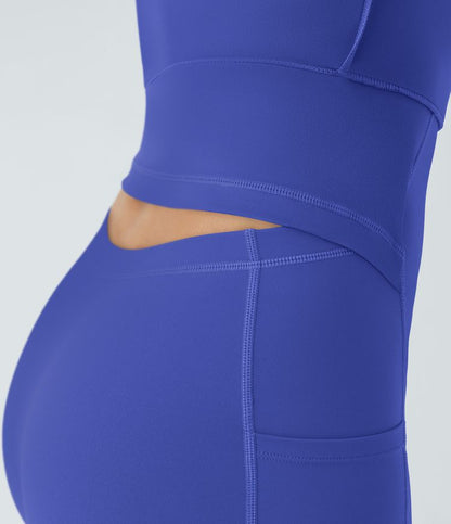 CurveLift™ Airy Backless Twisted Flare Low Support Dance Active Dress-Longer Length-Easy Peezy Edition A-C Cups