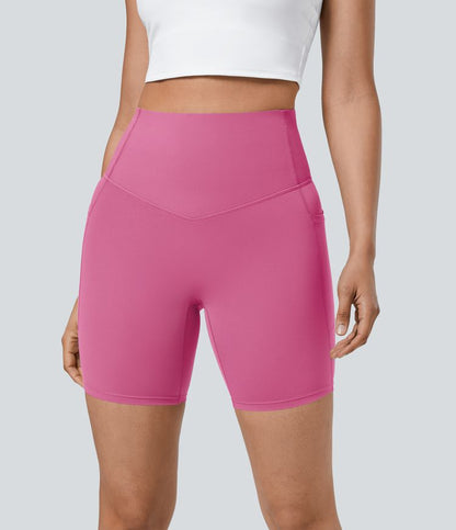 CurveLift™ High Waisted Tummy Control Pocket Shaping Training Biker Shorts 7''