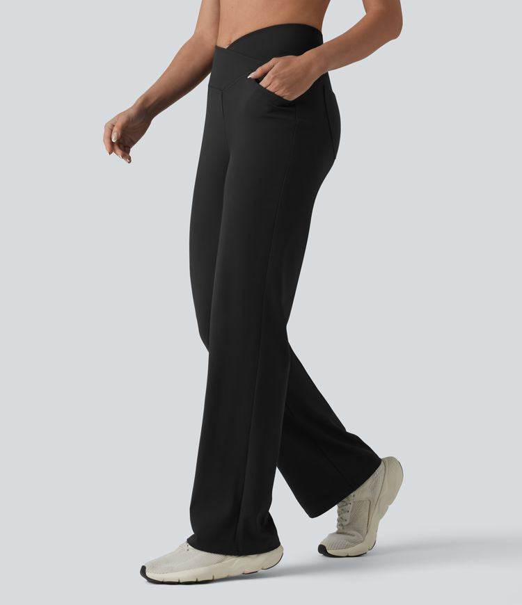 CurveLift™ High Waisted Tummy Control Yoga Straight Leg Pants with Pockets