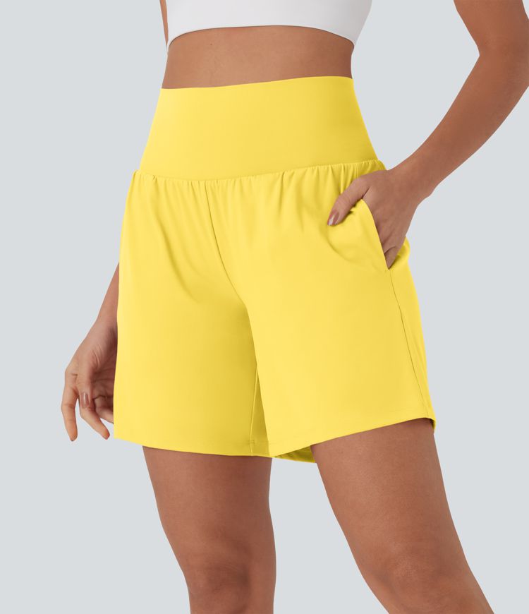 CurveLift™ Super High Waisted 2-in-1 Cool Touch Yoga Shorts 7" with Pockets