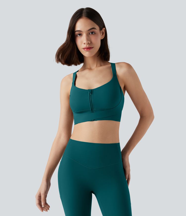CurveLift™ Medium Support Push Up Zipper Adjustable Buckle Quick Dry Running