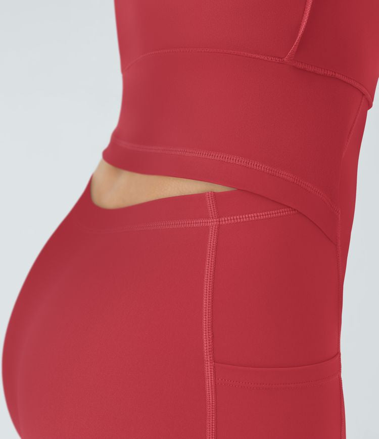 CurveLift™ Airy Backless Twisted Flare Low Support Dance Active Dress-Longer Length-Easy Peezy Edition A-C Cups
