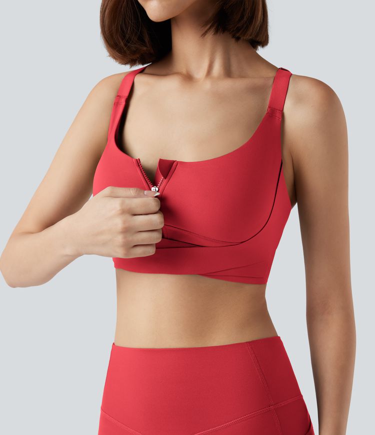 CurveLift™ Medium Support Push Up Zipper Adjustable Buckle Quick Dry Running
