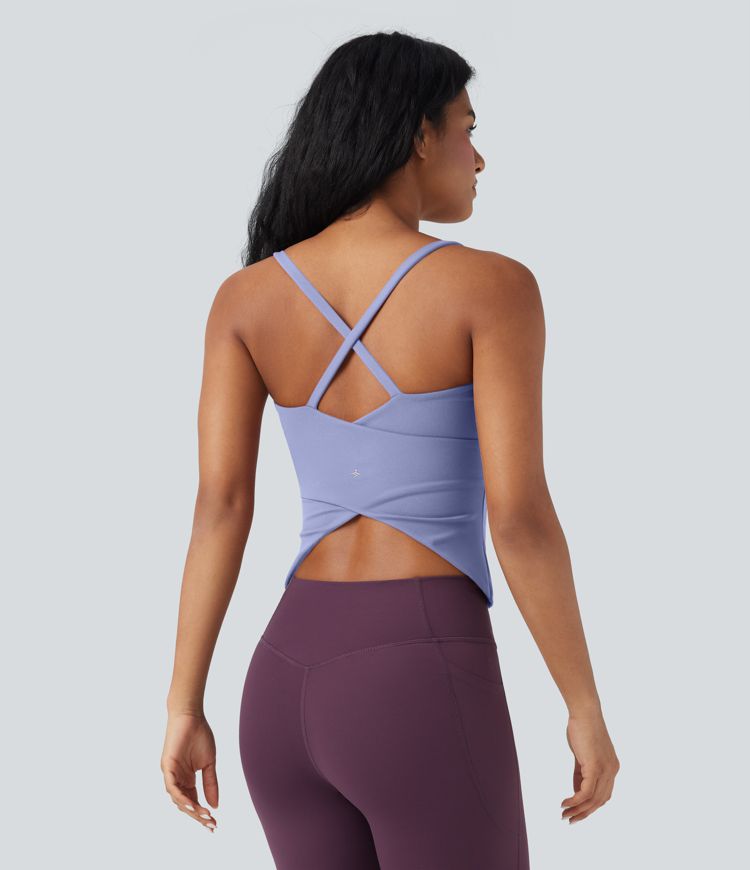 CurveLift™ Back Crossover Hem Yoga Cami Top