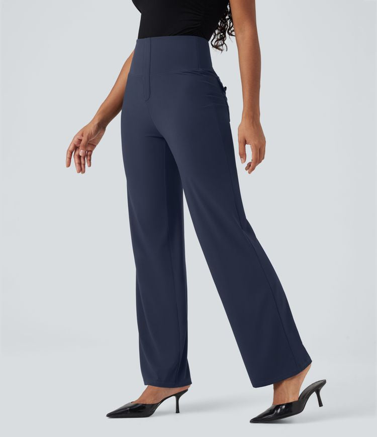 CurveLift™ High Waisted Tummy Control Straight Leg Work Pants