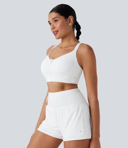 CurveLift™ Medium Support Push Up Zipper Adjustable Buckle Quick Dry Running