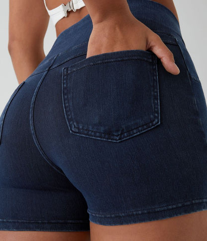CurveLift™ High Waisted Pocket Denim Casual Shorts 3"