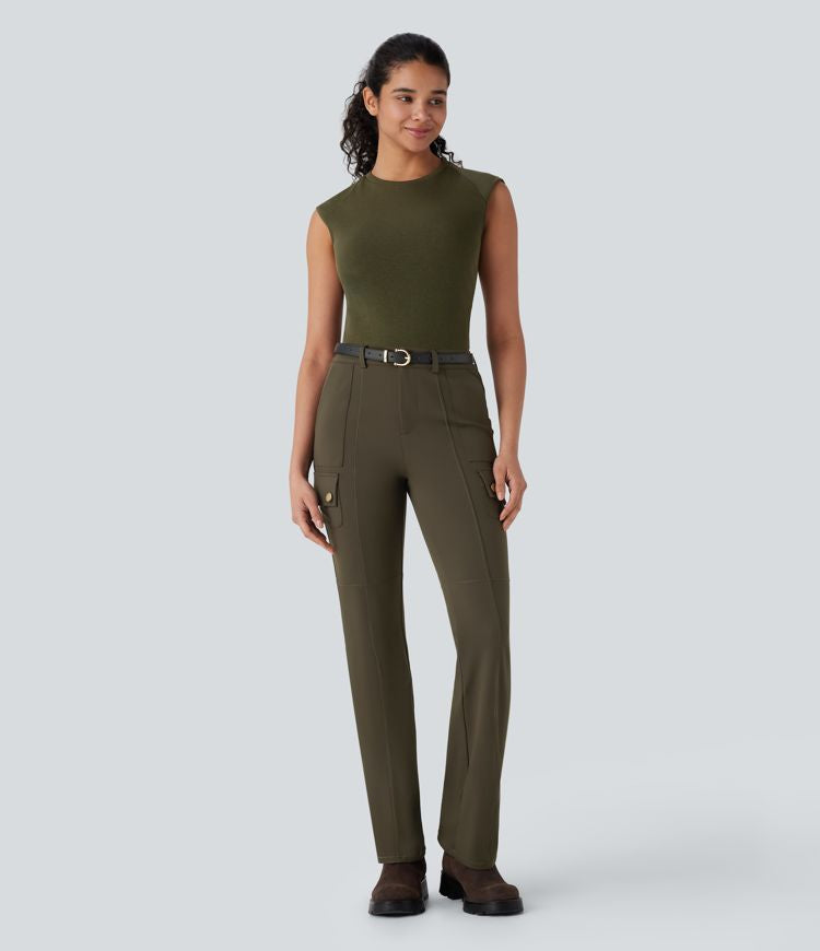 CurveLift™ Mid Rise Pockets Hiking Cargo Bootcut Pants