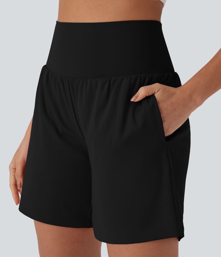 CurveLift™ Super High Waisted 2-in-1 Cool Touch Yoga Shorts 7" with Pockets