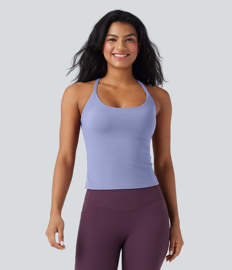 CurveLift™ Back Crossover Hem Yoga Cami Top