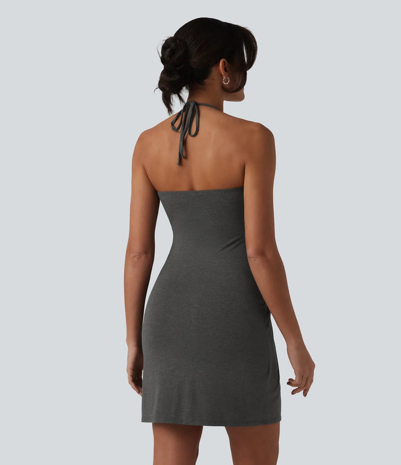 CurveLift™ Halter Tie Back Maxi Dress with Pockets