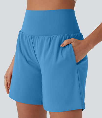 CurveLift™ Super High Waisted 2-in-1 Cool Touch Yoga Shorts 7" with Pockets