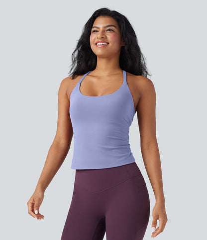 CurveLift™ Back Crossover Hem Yoga Cami Top