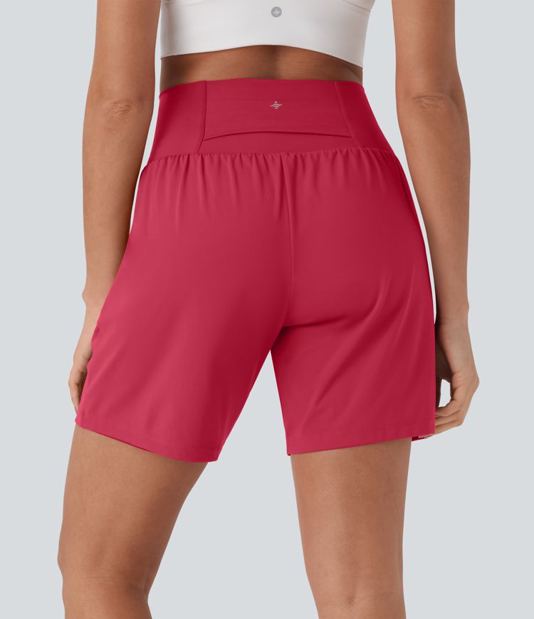 CurveLift™ Super High Waisted 2-in-1 Cool Touch Yoga Shorts 7" with Pockets