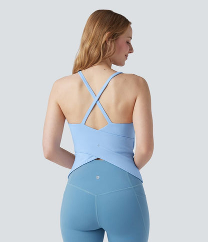 CurveLift™ Back Crossover Hem Yoga Cami Top