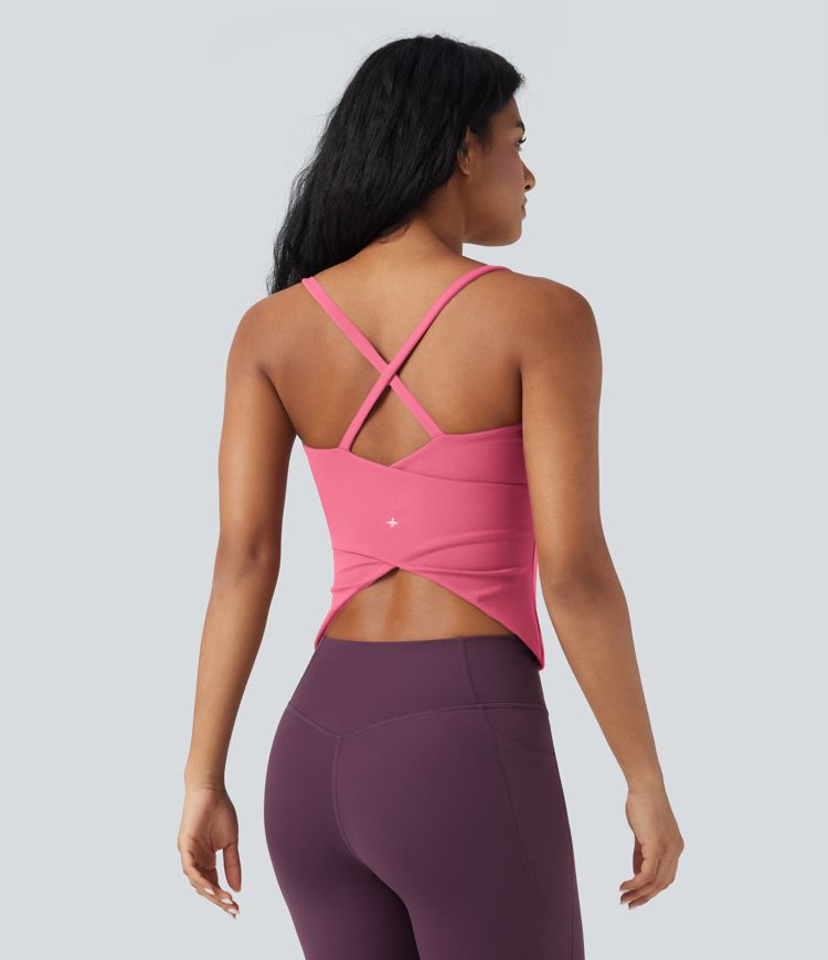 CurveLift™ Back Crossover Hem Yoga Cami Top