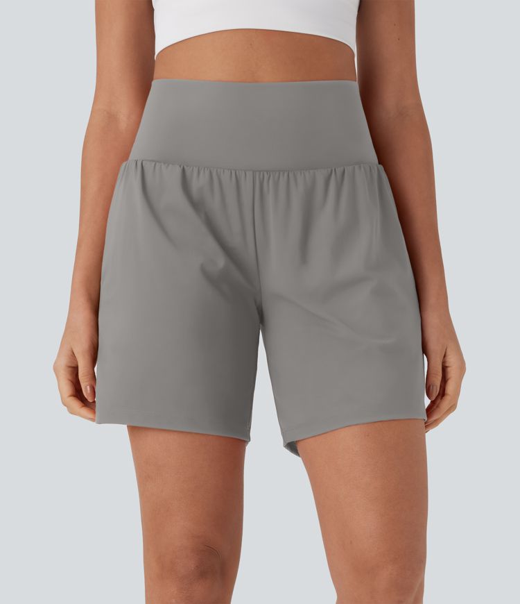 CurveLift™ Super High Waisted 2-in-1 Cool Touch Yoga Shorts 7" with Pockets