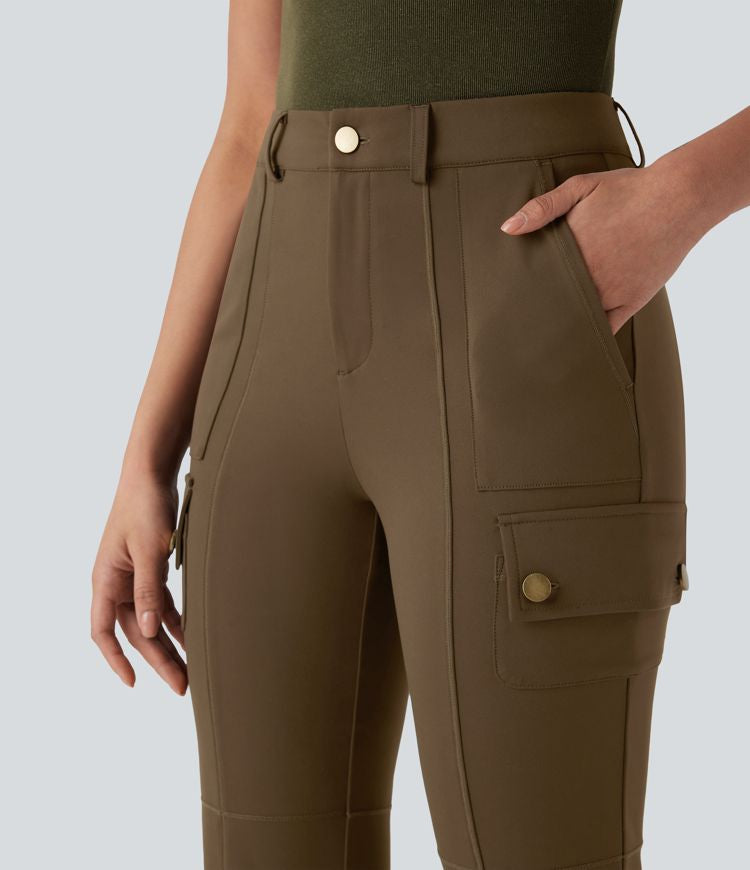CurveLift™ Mid Rise Pockets Hiking Cargo Bootcut Pants