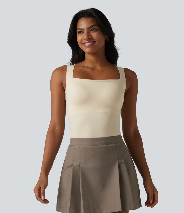 CurveLift™ Square Neck Built-in Bra Casual Tank Top B-E Cups