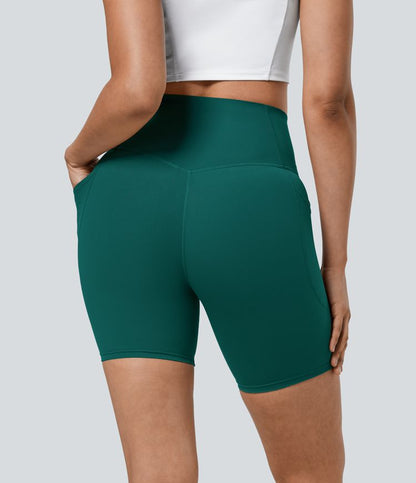 CurveLift™ High Waisted Tummy Control Pocket Shaping Training Biker Shorts 7''
