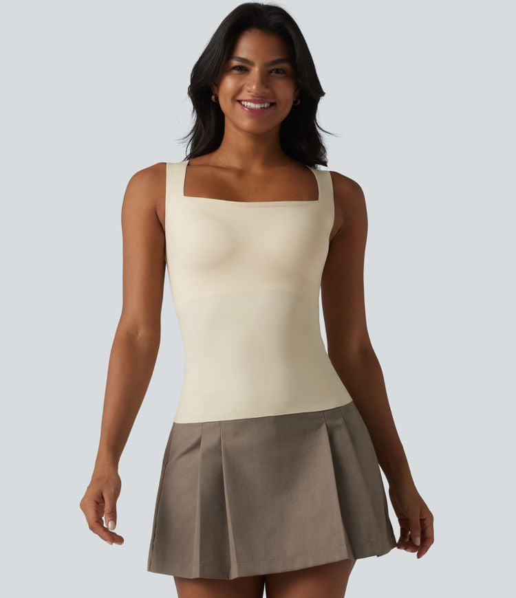 CurveLift™ Square Neck Built-in Bra Casual Tank Top B-E Cups