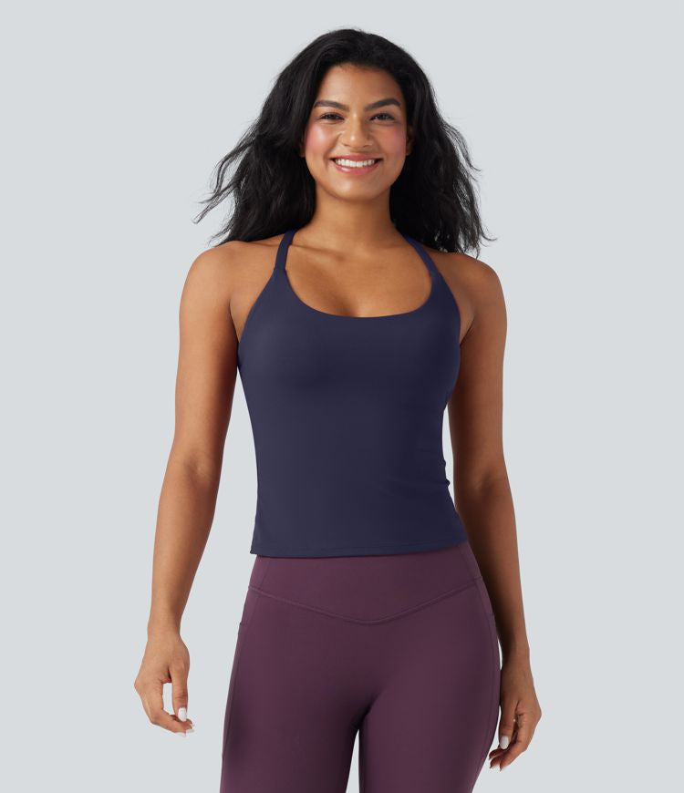 CurveLift™ Back Crossover Hem Yoga Cami Top