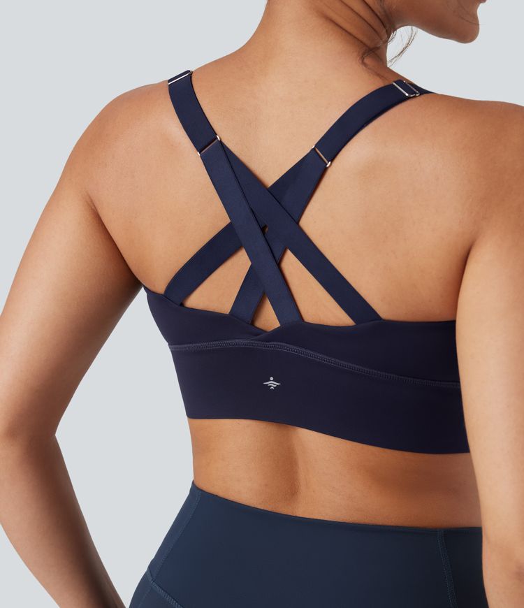 CurveLift™ Medium Support Push Up Zipper Adjustable Buckle Quick Dry Running