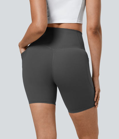 CurveLift™ High Waisted Tummy Control Pocket Shaping Training Biker Shorts 7''