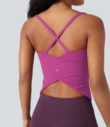 CurveLift™ Back Crossover Hem Yoga Cami Top