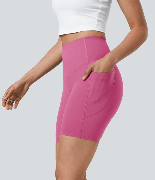 CurveLift™ High Waisted Tummy Control Pocket Shaping Training Biker Shorts 7''