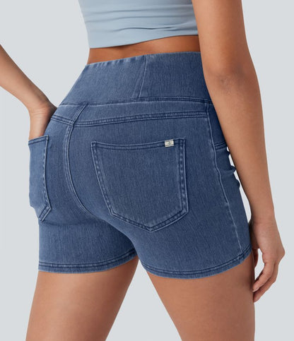 CurveLift™ High Waisted Pocket Denim Casual Shorts 3"