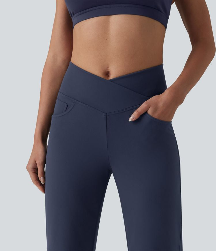CurveLift™ High Waisted Tummy Control Yoga Straight Leg Pants with Pockets