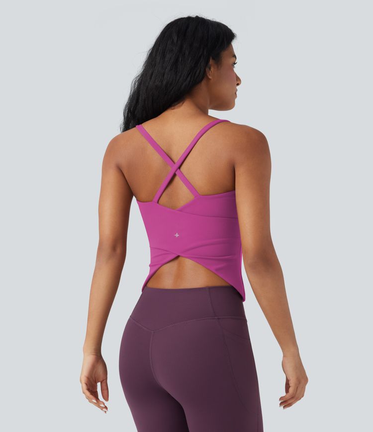 CurveLift™ Back Crossover Hem Yoga Cami Top