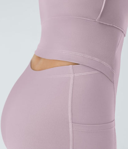 CurveLift™ Airy Backless Twisted Flare Low Support Dance Active Dress-Longer Length-Easy Peezy Edition A-C Cups