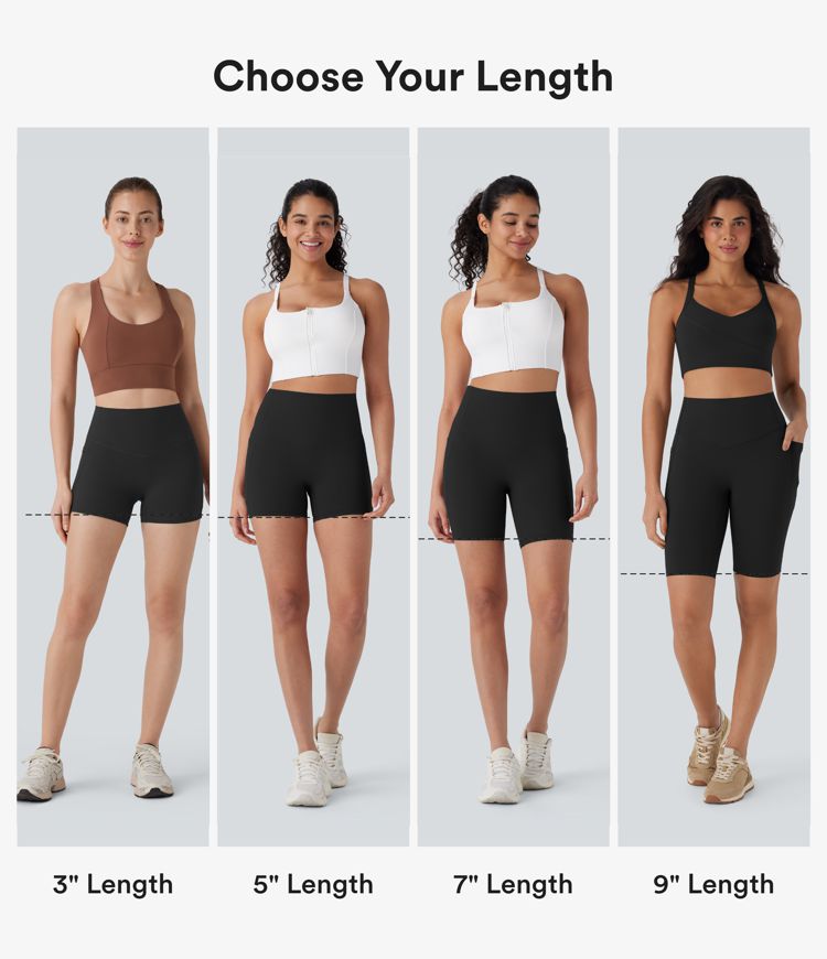 CurveLift™ High Waisted Tummy Control Pocket Shaping Training Biker Shorts 7''